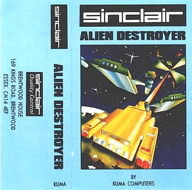 Alien Destroyer box art for ZX Spectrum